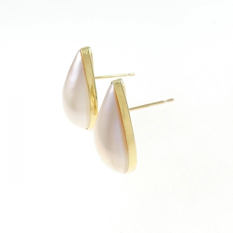 K18YG Mabe Pearl Earrings - Hàng hiệu Authentic 872338
