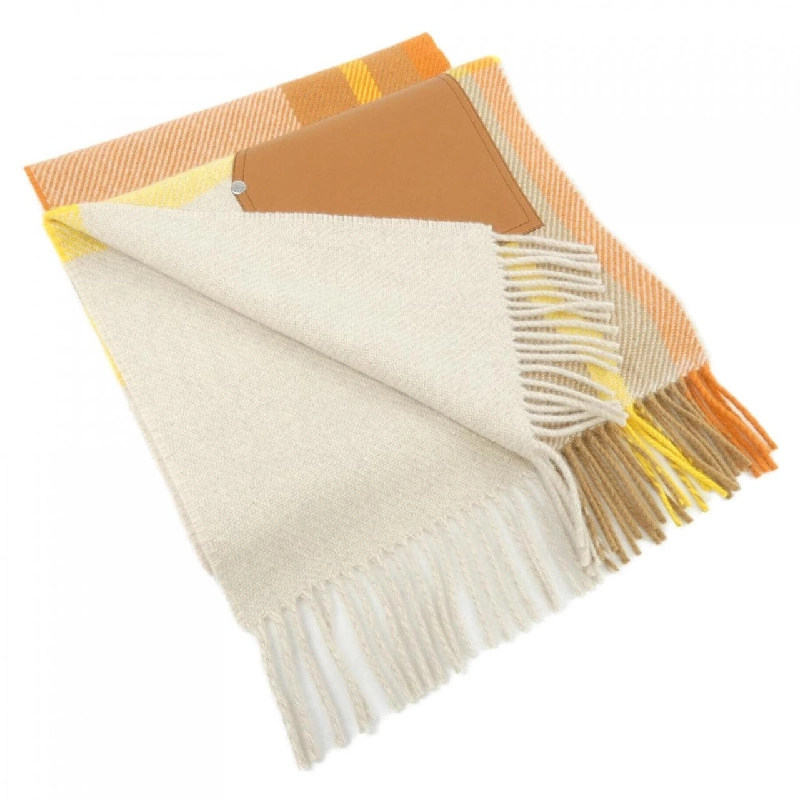 Khăn quàng cổ HERMES Tartan Pocket Cuire Applique H259150S - Hàng hiệu Chính hãng 833776