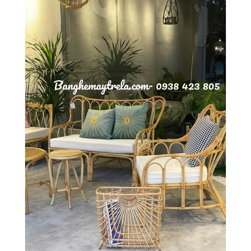 Sofa mây decor phòng khách 473816