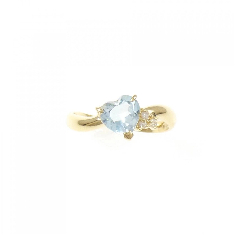 Nhẫn Blue Topaz K18YG hình trái tim 667426