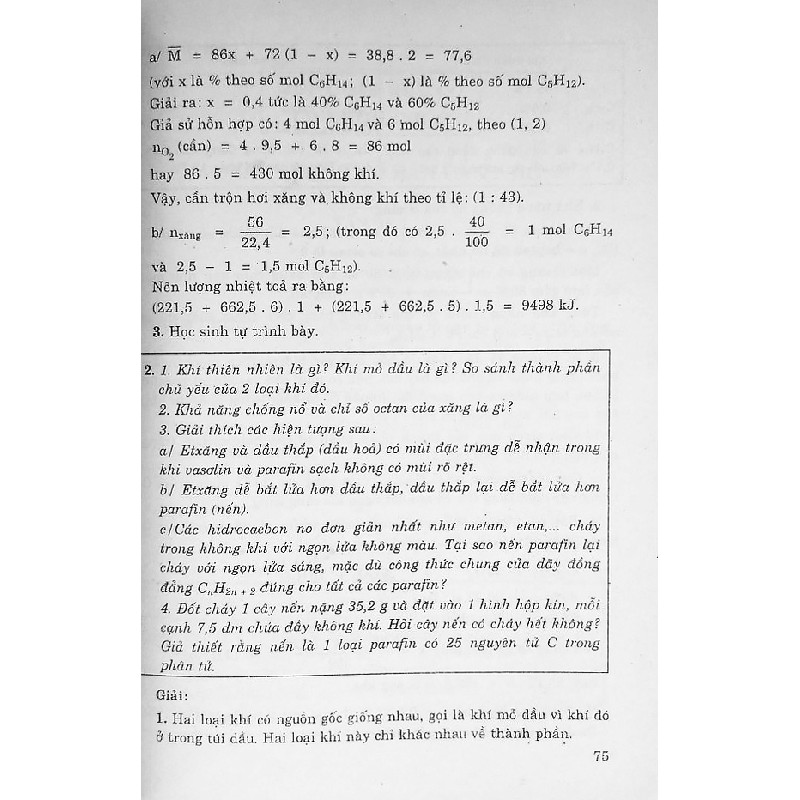 Câu hỏi giáo khoa Hóa Hữu cơ xưa (Luyện thi tú tài và Đại học) 14629