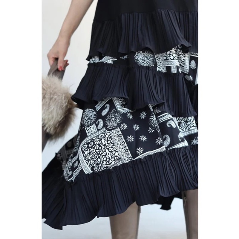 Váy maxi phối hoa văn. Size M- mới 98% 191133