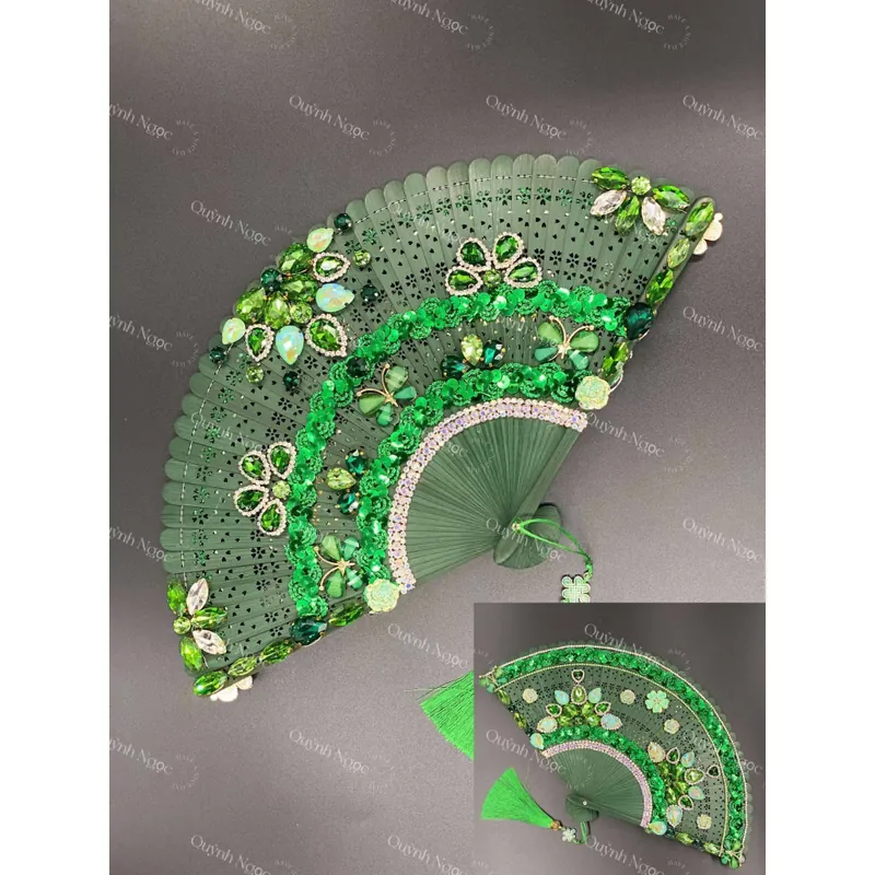 Quạt Đính Đá Hầu Đồng 2 Mặt 612498
