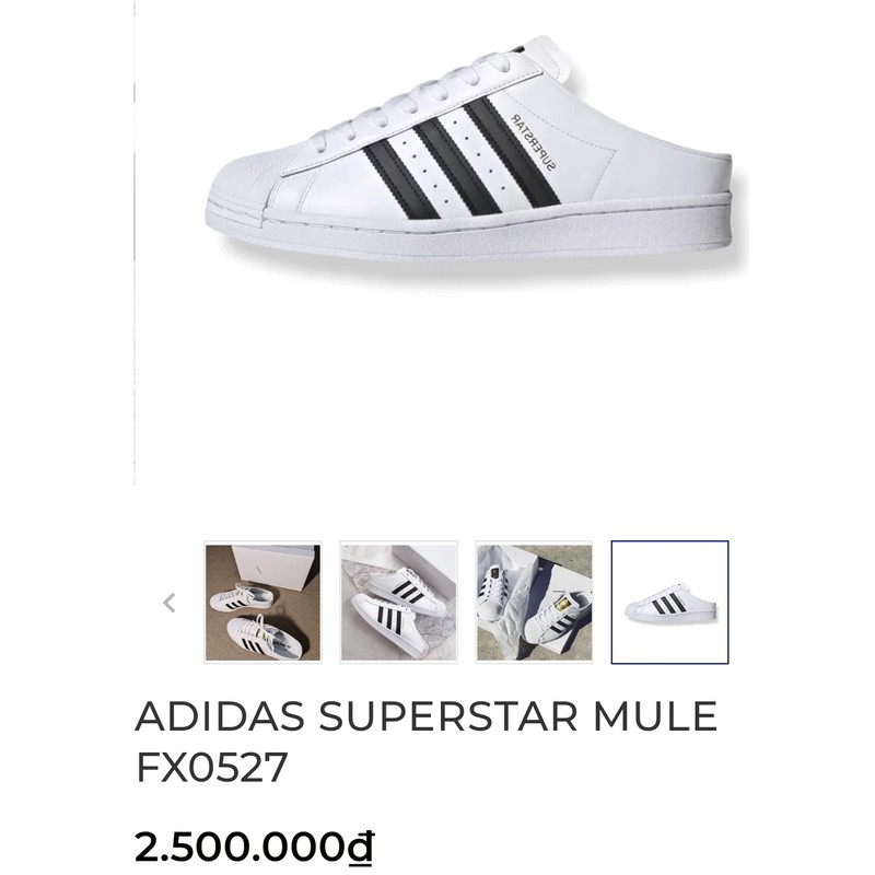 Giày Adidas Super Star Mule chính hãng mới 95% pass giảm 70% 97250