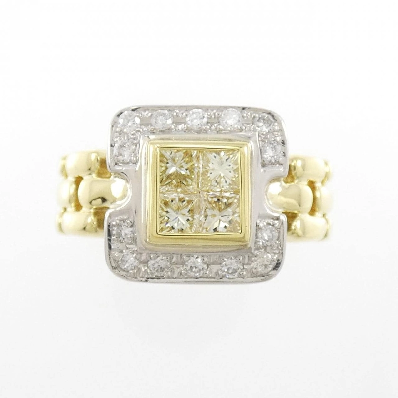 Nhẫn kim cương K18YG/PT900 0.78CT 670867