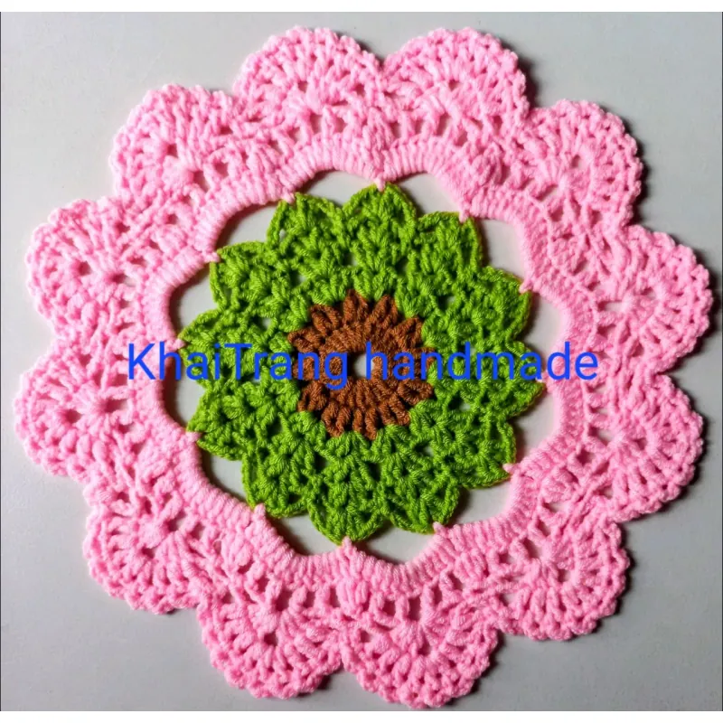 Lót bình hoa len đường kính 26cm-27cm. Khai Trang handmade. Mới 100% 751217