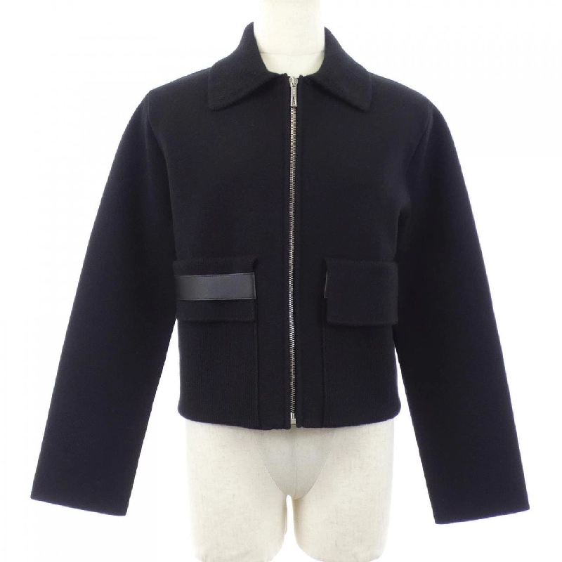 Áo khoác HERMES với chi tiết da và túi vá - Hàng hiệu Authentic 813565