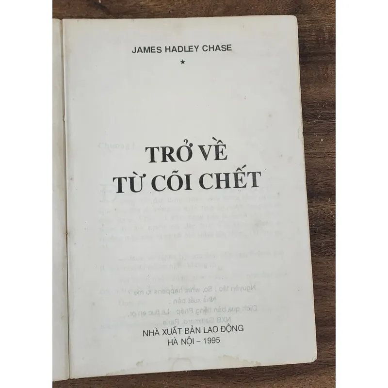 Tiểu thuyết của nhà văn James Hadley Chase: TRỞ VỀ TỪ CÕI CHẾT 719750