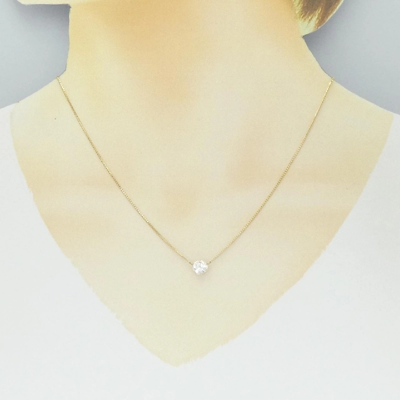 K18YG Dây chuyền kim cương 0.79CT F SI2 VG - Hàng hiệu Chính hãng 873277