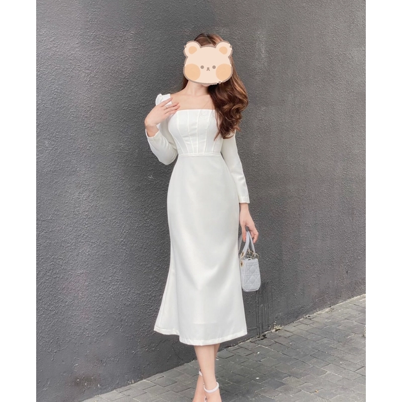 Đầm đuôi cá Story clothes trắng S mới 483373
