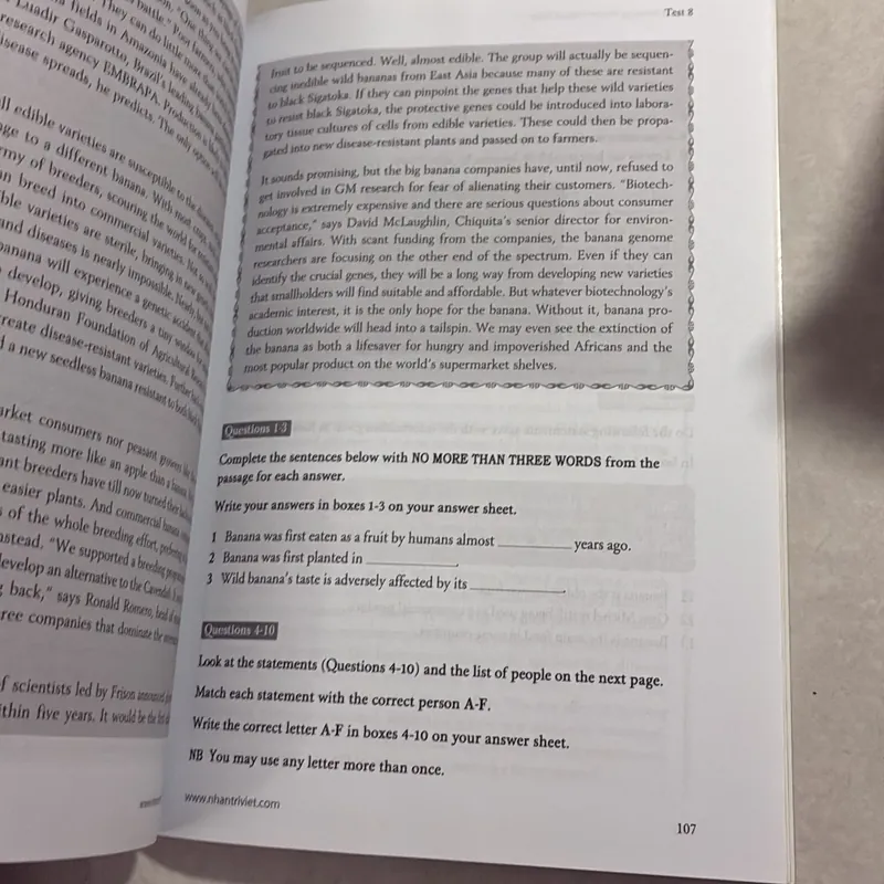 IELTS Reading Recent Actual Tests 720622