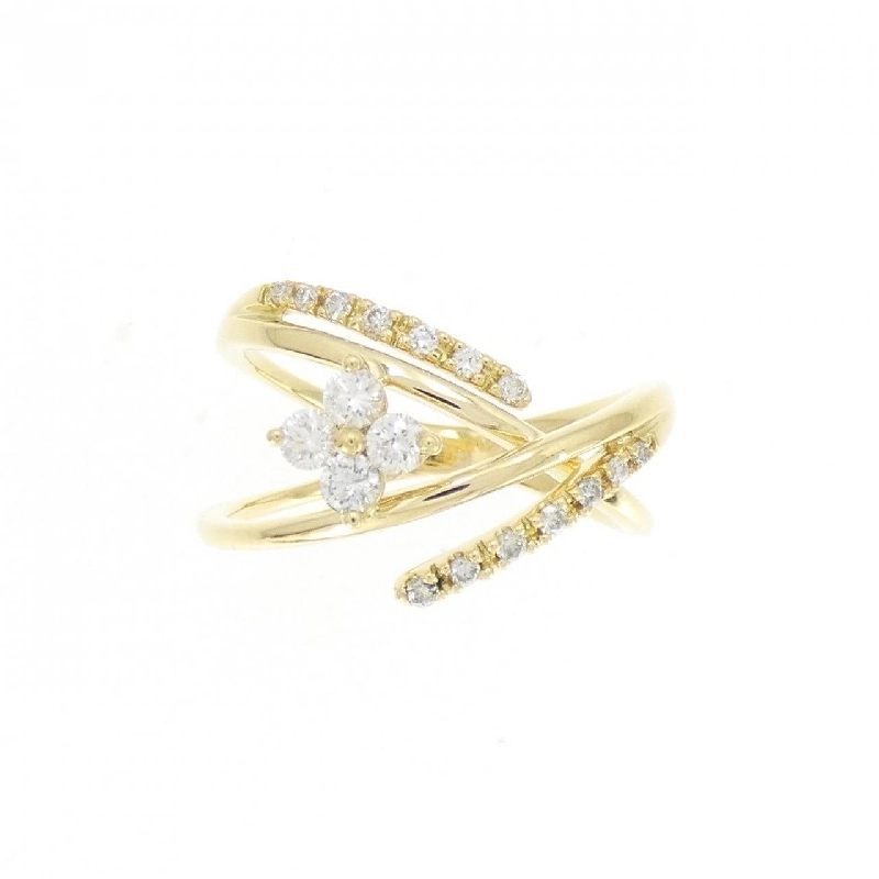 Nhẫn kim cương hoa K18YG 0.29CT 670862