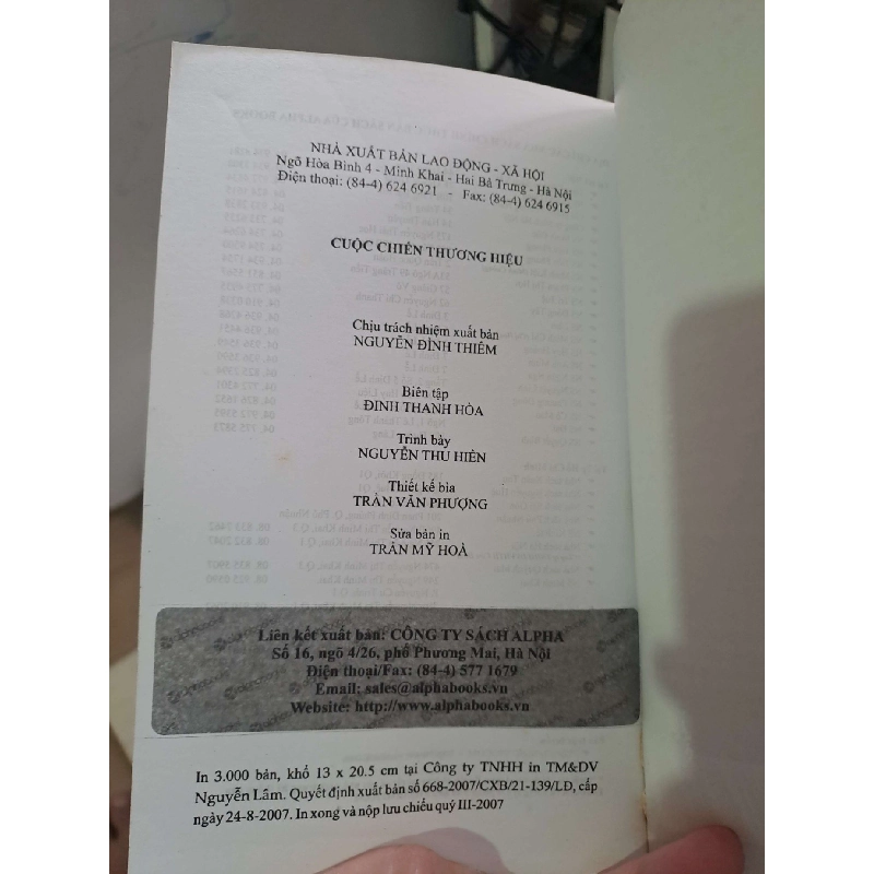 Cuộc chiến thương hiệu - David F. D'Alessandro MARKETING KINH DOANH HCM0910 925032