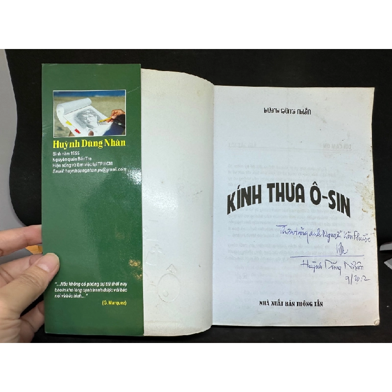 Kính Thưa Ô-Sin (Có Chữ Ký Tác Giả), Huỳnh Dũng Nhân, Mới 70% (Ố Vàng, Có chữ ký tác giả) SBM2802 73449