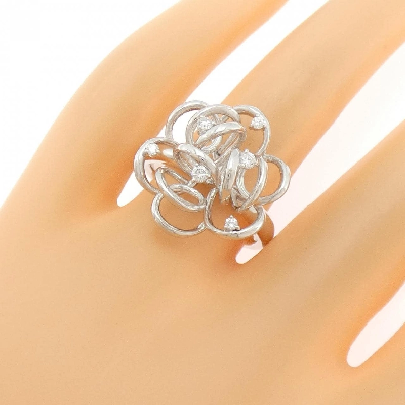 Nhẫn kim cương hoa K18WG 0.15CT - Hàng hiệu Authentic 846174