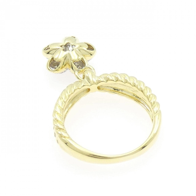 Nhẫn kim cương hoa K18YG/PT900 0.17CT - Hàng hiệu chính hãng 847785