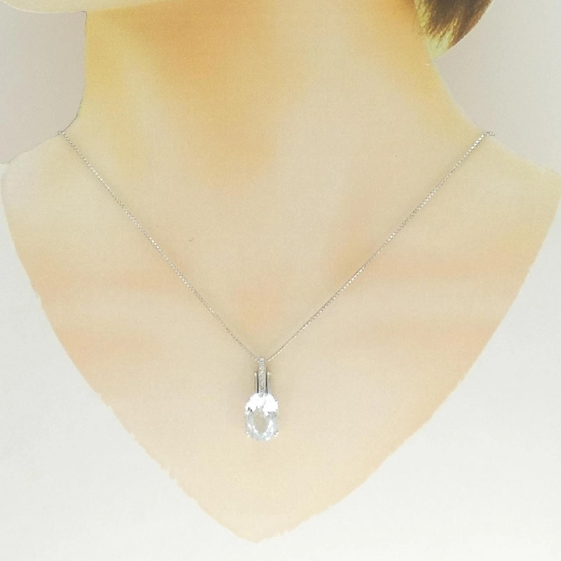 K9WG/375WG Dây chuyền Aquamarine 5.00CT - Hàng hiệu Chính hãng 856891