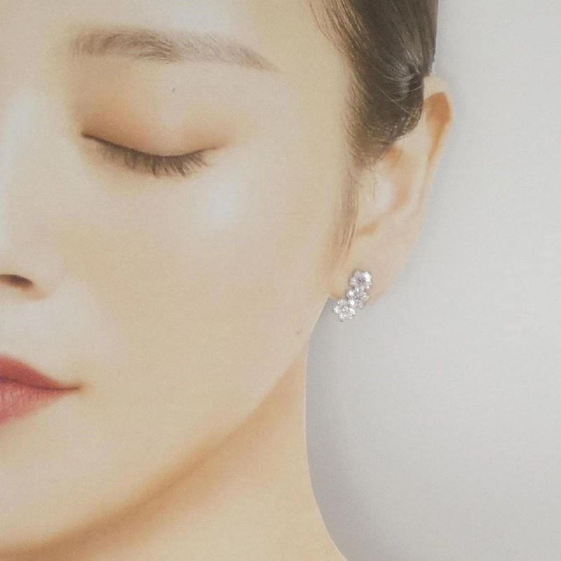 PT900 Bông tai kim cương hoa 0.46CT - Hàng hiệu Authentic 868508