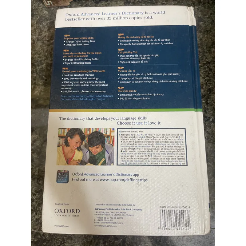 Từ điển Oxford advanced learner’s dictionary with Vietnamese translation E8th 1003981