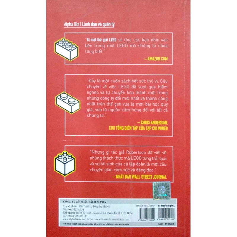 Bí Mật Thế Giới LeGo - Lego Và Hành Trình Chinh Phục Thế Giới Đồ Chơi - David C. Robertson, Bill Breen 294572