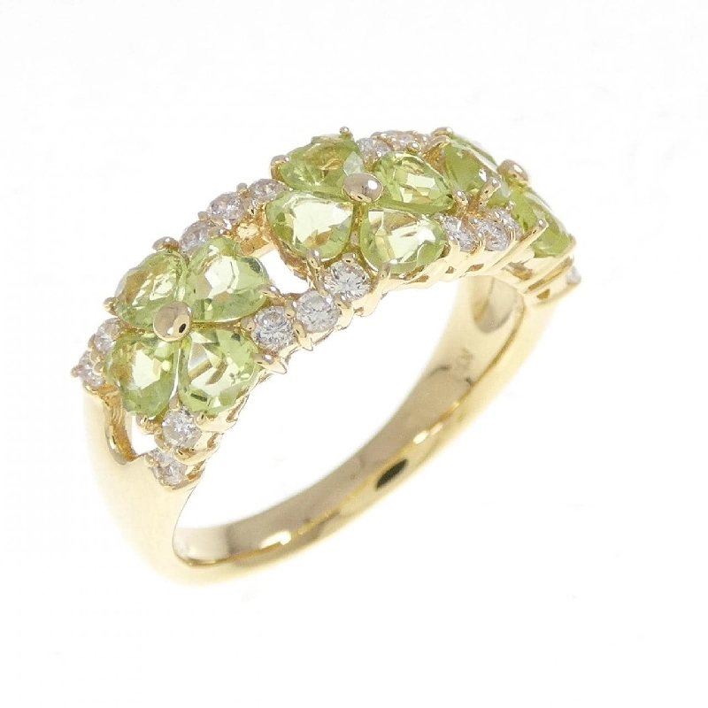 Nhẫn Peridot K18YG hình cỏ 0.80CT - Hàng hiệu Chính hãng 851496