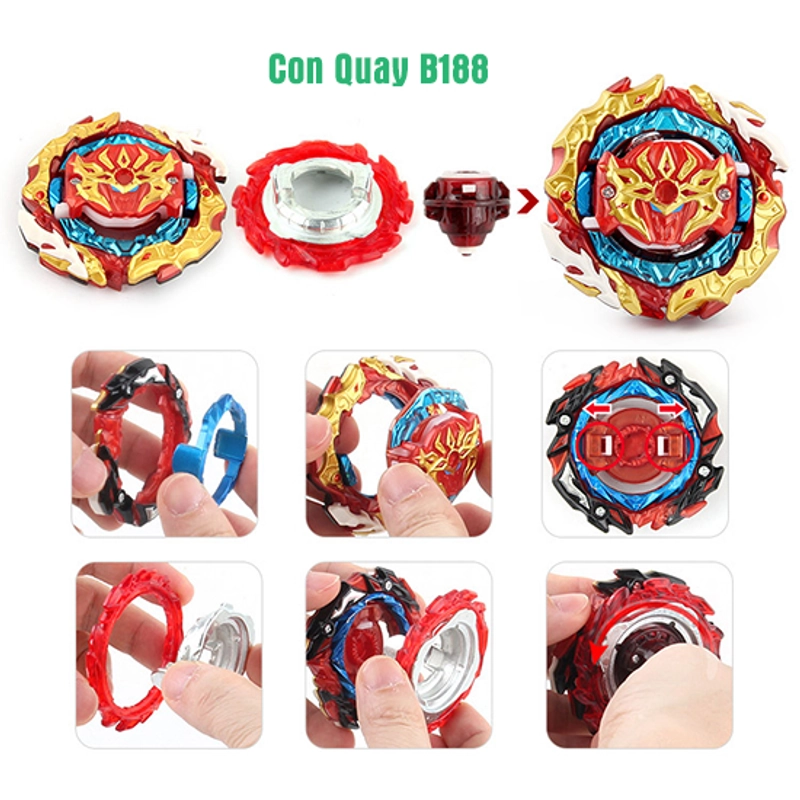 📌 Đồ Chơi Con Quay B188 Kèm Tay Quay | Con Quay BEYBLADE B188 324804