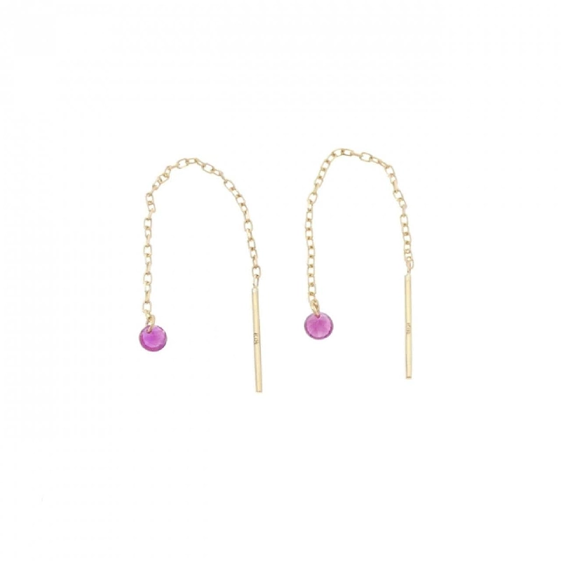 K18YG Bông tai Ruby - Hàng hiệu Chính hãng 869346