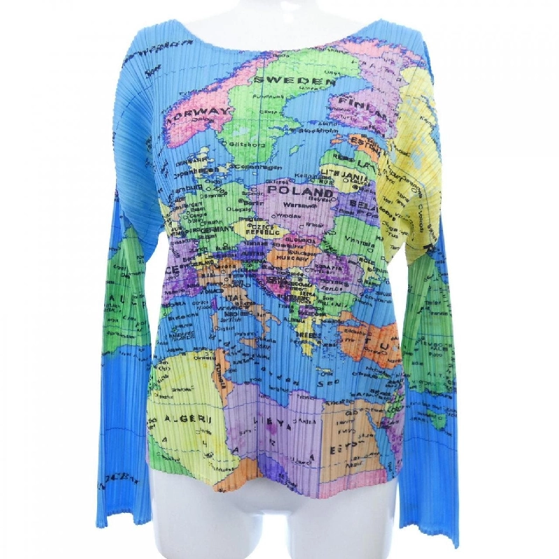 Pleats Please BẢN ĐỒ THẾ GIỚI PP81-JK592 7563012 Áo - Hàng hiệu Chính hãng 823303