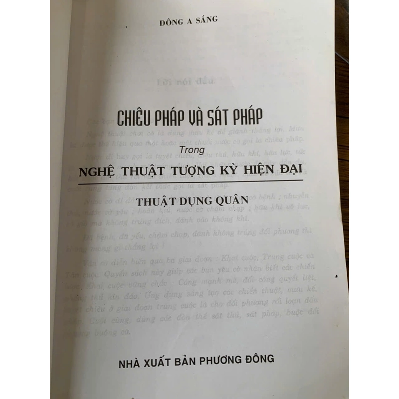 Chiêu pháp và sát pháp trong nghệ thuật tượng kỳ hiện đại _ sách cờ tướng cũ, hay 358311