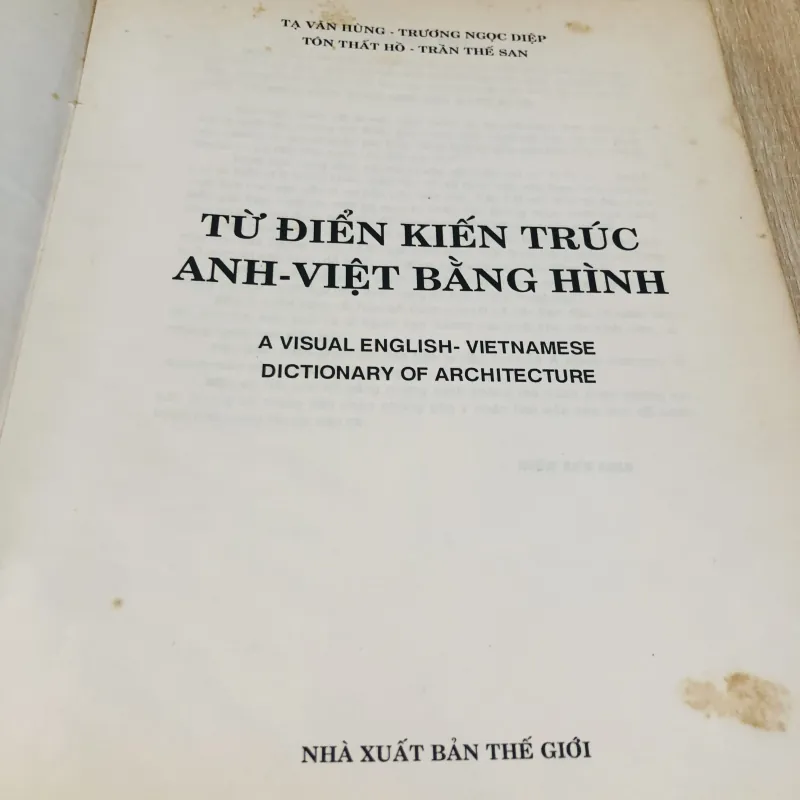 TỪ ĐIỂN KIẾN TRÚC ANH - VIỆT BẰNG HÌNH 971136