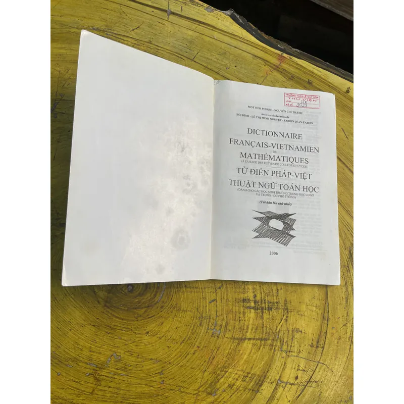 TỪ ĐIỂN VIỆT PHÁP & PHÁP VIỆT THUẬT NGỮ TOÁN HỌC 735649