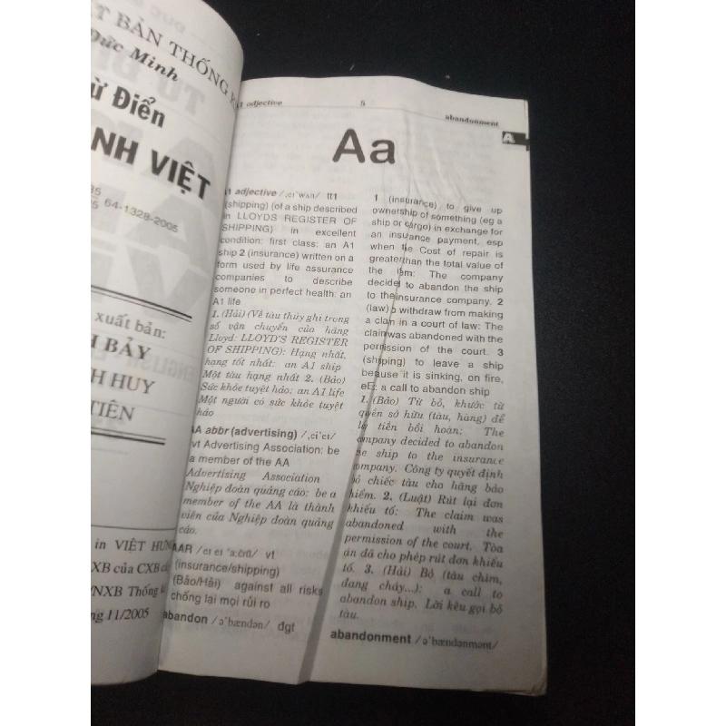 Từ điển Anh Anh Việt Đức Minh năm 2005 mới 70% bẩn ố nhẹ có nếp gấp bìa HCM2811 912900