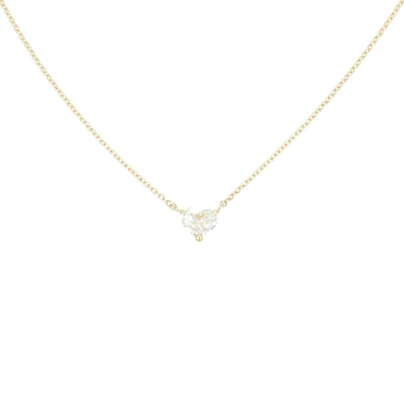 K18YG Dây chuyền kim cương 0.397CT H SI2 hình trái tim - Hàng hiệu Authentic 880476