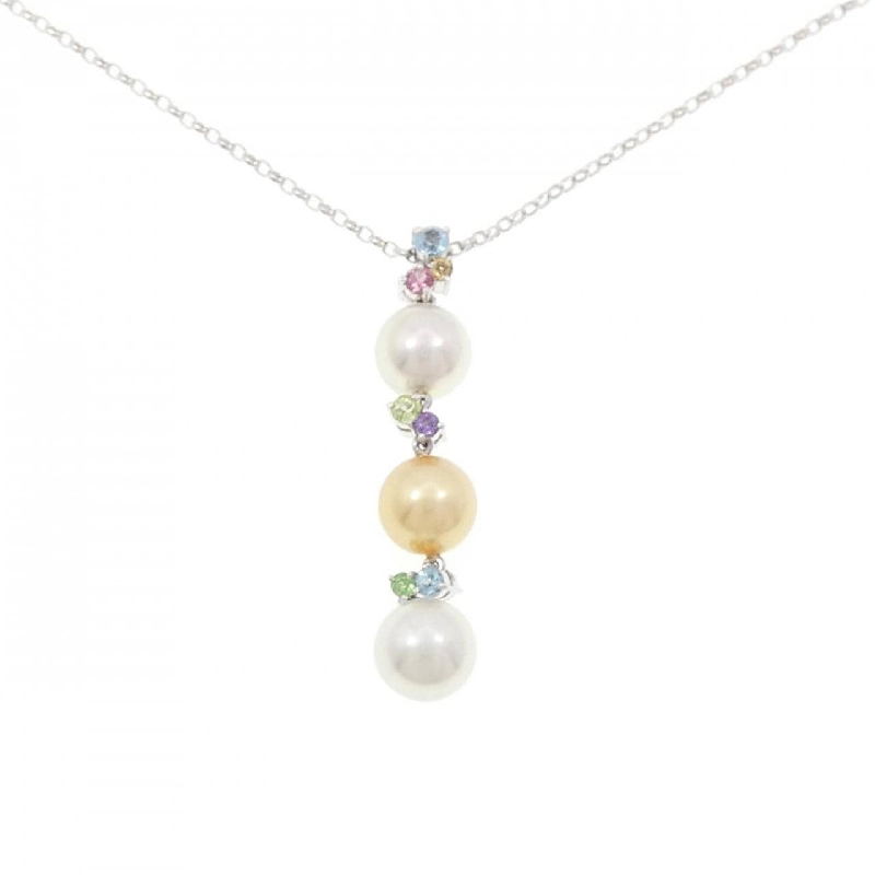 K18WG Ngọc trai Akoya Dây chuyền - Hàng hiệu Chính hãng 856673