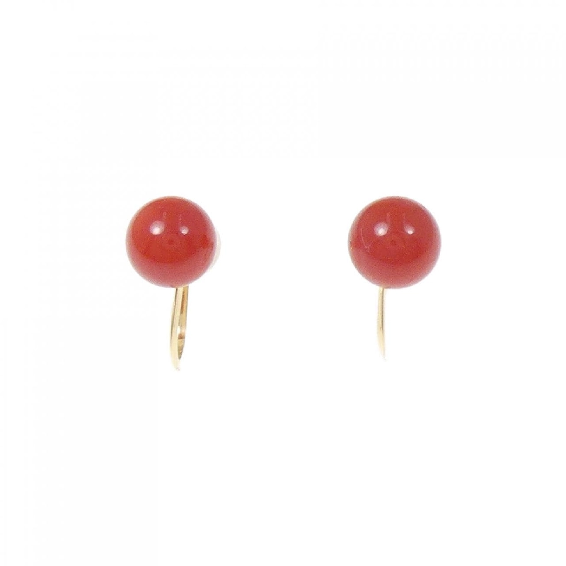 Bông tai san hô K18YG 6.7mm - Hàng hiệu Chính hãng 872326