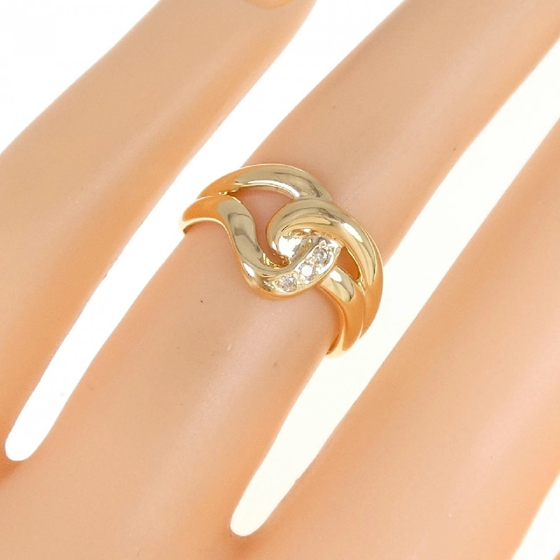 Nhẫn kim cương K18YG 0.02CT 672696