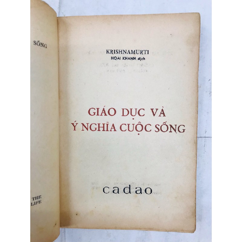 Giáo dục và ý nghĩa cuộc sống - Krisnamurti 128849