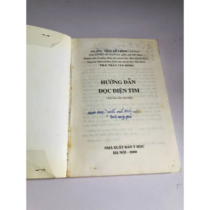 HƯỚNG DẪN ĐỌC ĐIỆN TIM  - 183 trang, nxb: 1995 357703