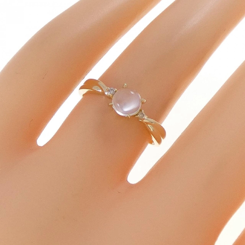 K18YG Nhẫn Đá Mặt Trăng - Hàng hiệu Chính hãng 853402