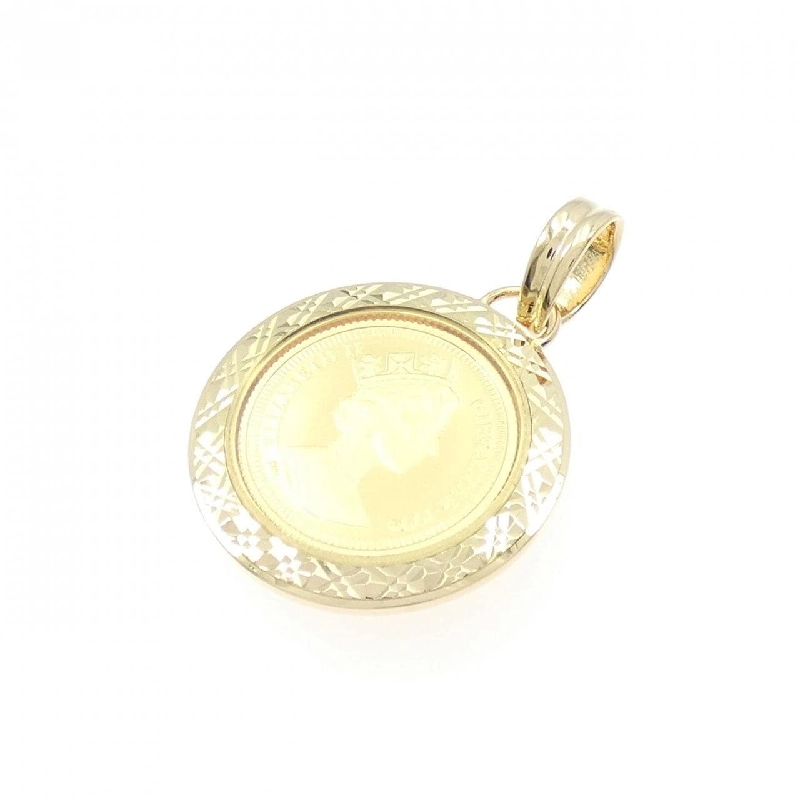 K18YG(枠) Đồng xu Mặt dây chuyền - Hàng hiệu Chính hãng 863739