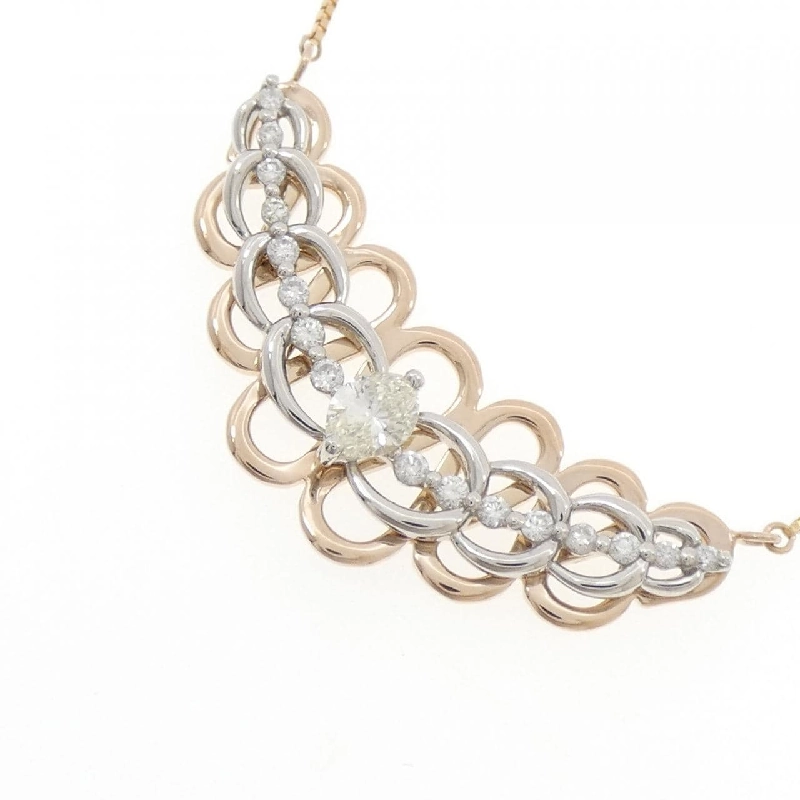 K18PG/PT900 Dây chuyền kim cương 0.320CT - Hàng hiệu Chính hãng 858706