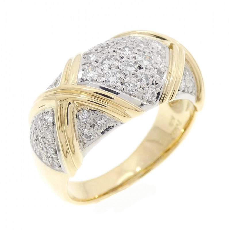 Nhẫn kim cương K18YG/PT900 0.63CT 668523