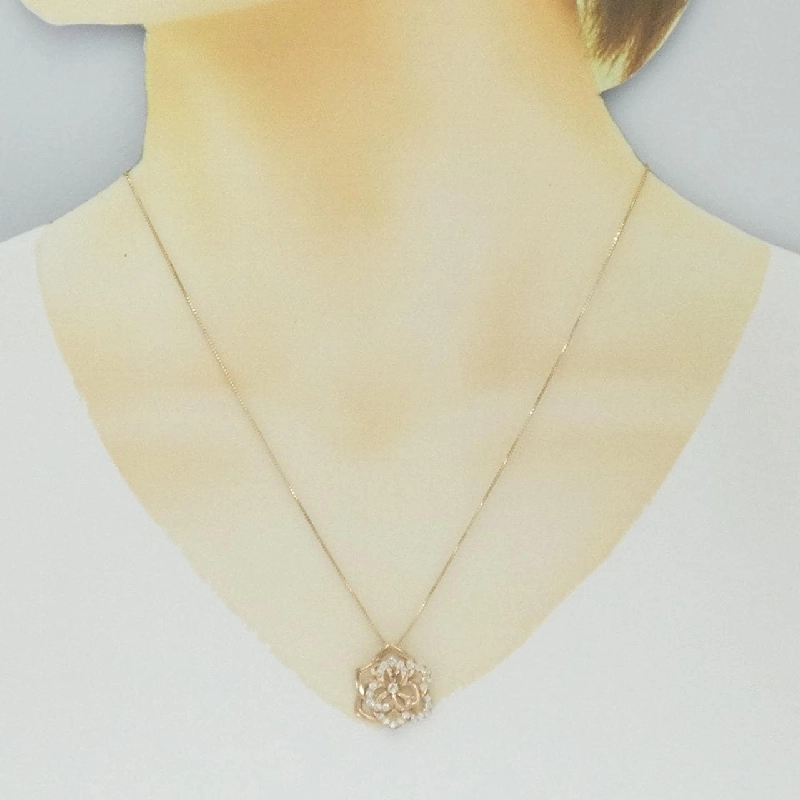 K18PG Dây chuyền kim cương 0.45CT - Hàng hiệu Chính hãng 858629