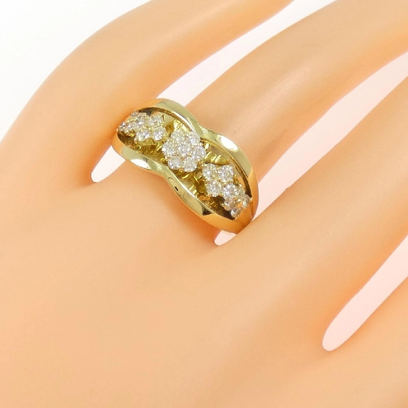 Nhẫn kim cương hoa K18YG 0.66CT - Hàng hiệu Authentic 847341