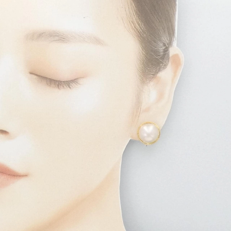 K18YG Mabe Pearl Bông tai - Hàng hiệu Authentic 872254