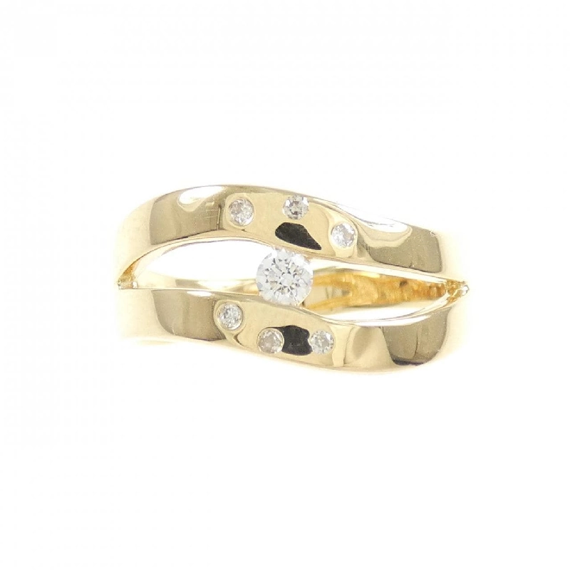 Nhẫn kim cương K18YG 0.11CT 673658