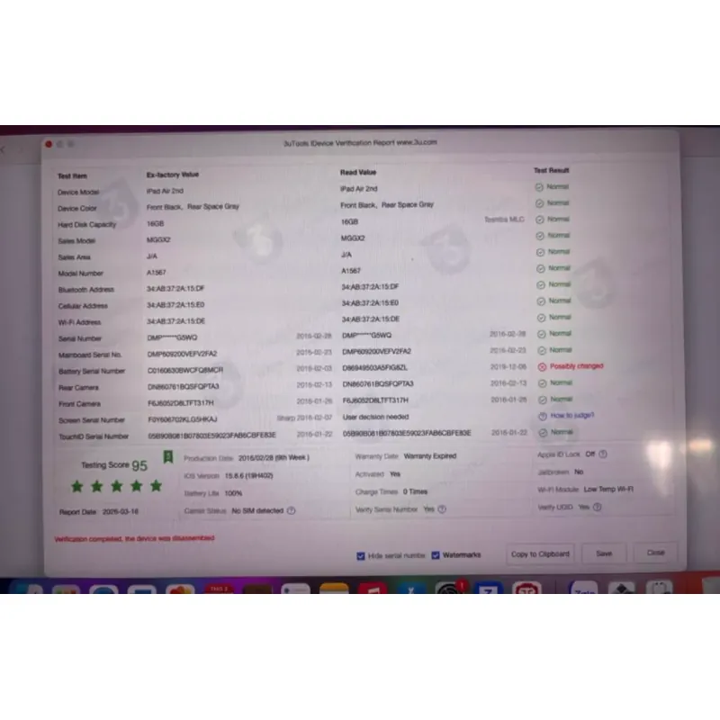 Xác ipad air 2  972184