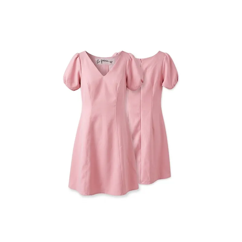 Đầm chữ A màu hồng ruốc size S/M  1053557