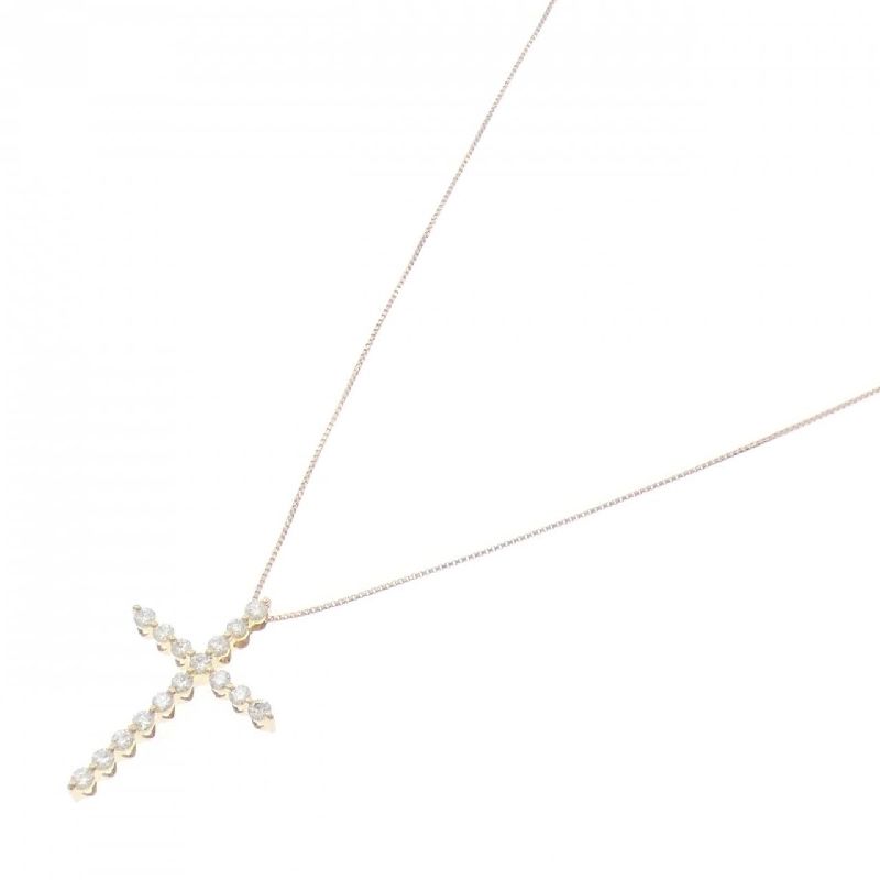 K18YG Dây chuyền kim cương hình chữ thập 0.50CT - Hàng hiệu Chính hãng 856806