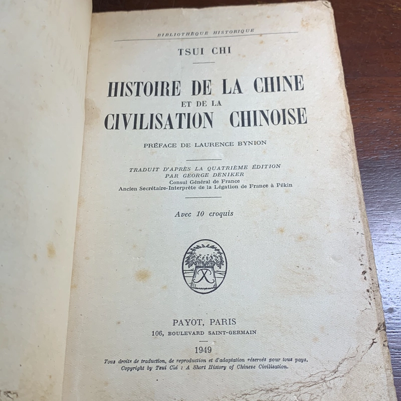 Sách cổ pháp văn - Lịch sử Trung Hoa 1949 277686